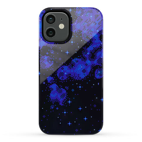 Pixelated Blue Nebula Phone Case