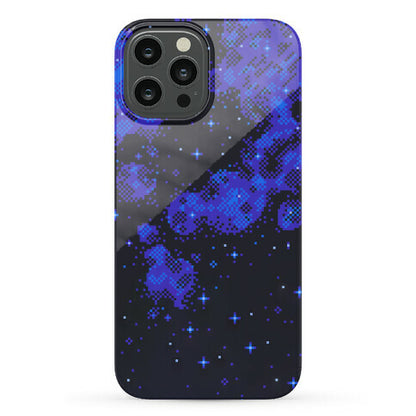 Pixelated Blue Nebula Phone Case