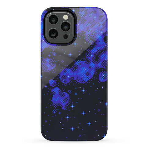 Pixelated Blue Nebula Phone Case