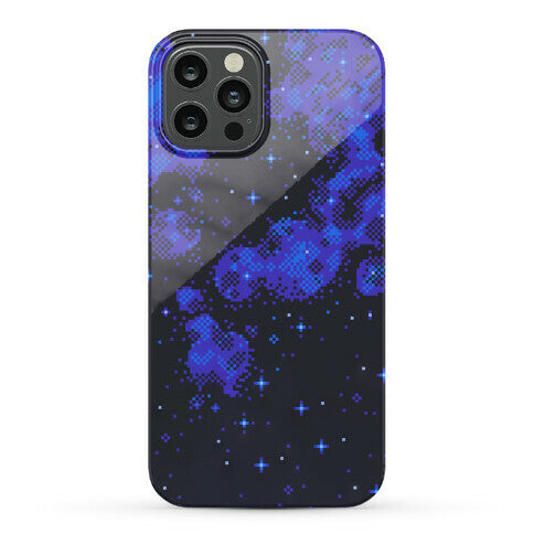Pixelated Blue Nebula Phone Case
