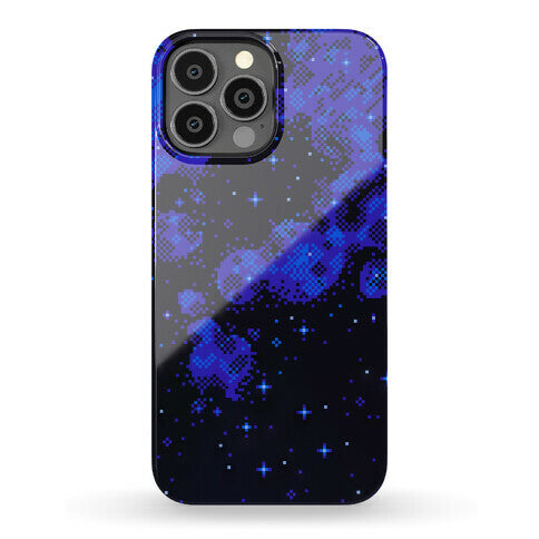 Pixelated Blue Nebula Phone Case