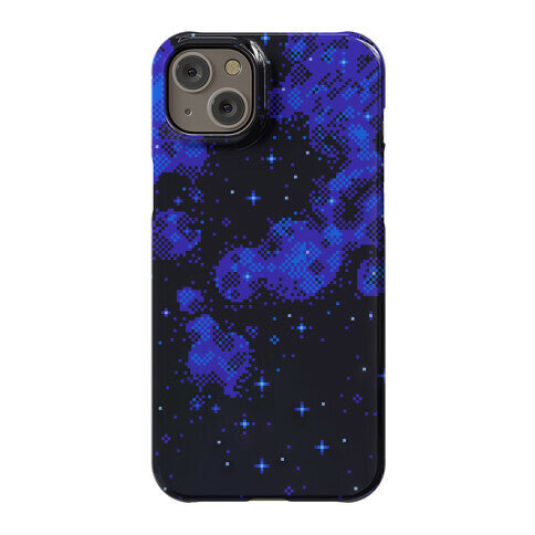 Pixelated Blue Nebula Phone Case