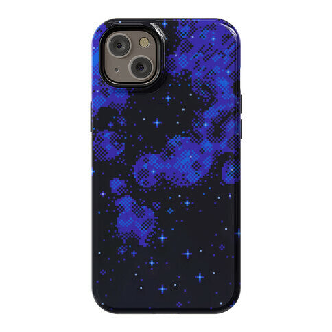 Pixelated Blue Nebula Phone Case