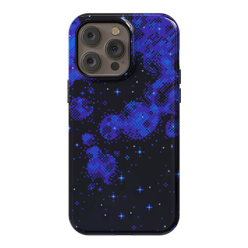 Pixelated Blue Nebula Phone Case