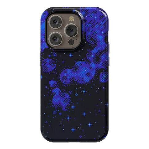 Pixelated Blue Nebula Phone Case