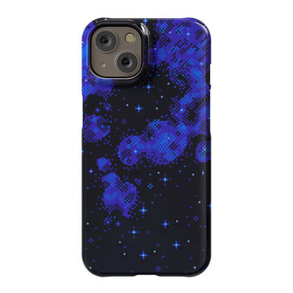 Pixelated Blue Nebula Phone Case