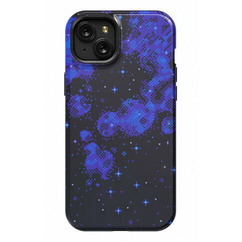 Pixelated Blue Nebula Phone Case