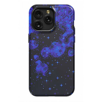 Pixelated Blue Nebula Phone Case