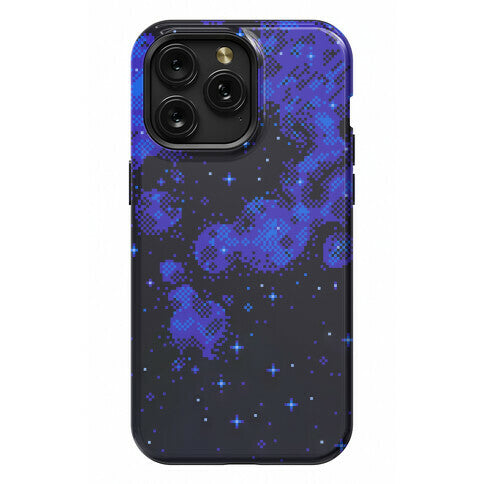 Pixelated Blue Nebula Phone Case