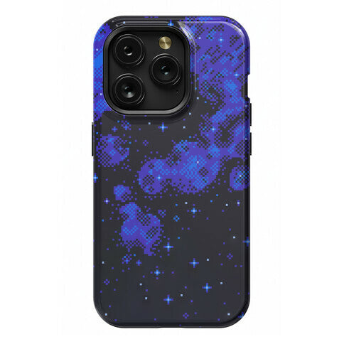 Pixelated Blue Nebula Phone Case