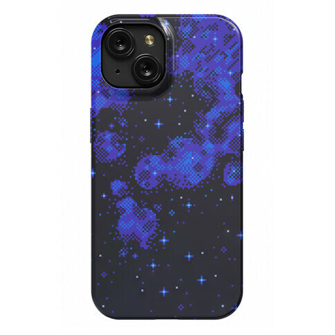 Pixelated Blue Nebula Phone Case