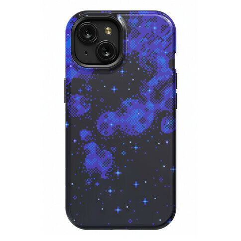 Pixelated Blue Nebula Phone Case