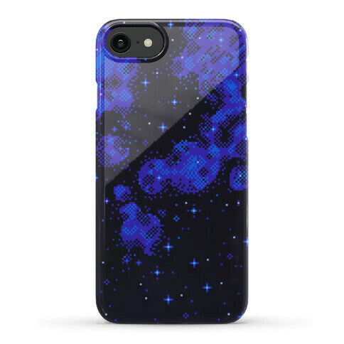 Pixelated Blue Nebula Phone Case