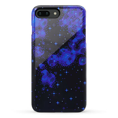 Pixelated Blue Nebula Phone Case