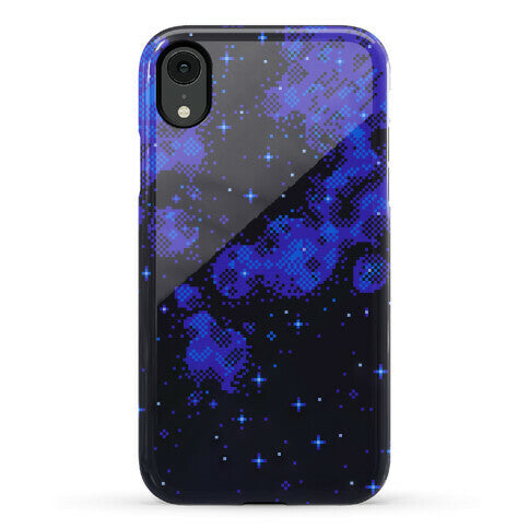 Pixelated Blue Nebula Phone Case