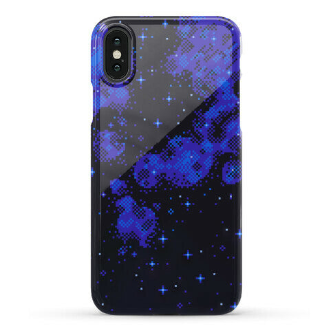 Pixelated Blue Nebula Phone Case