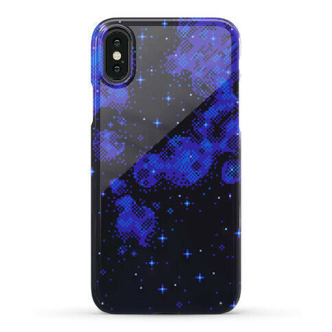 Pixelated Blue Nebula Phone Case