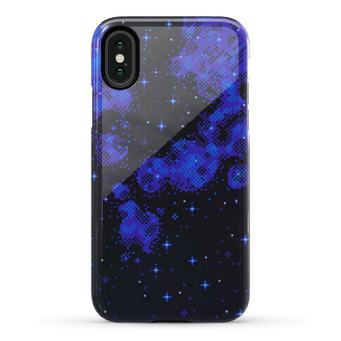 Pixelated Blue Nebula Phone Case