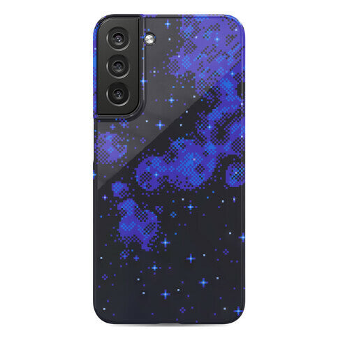 Pixelated Blue Nebula Phone Case