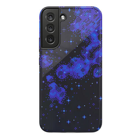 Pixelated Blue Nebula Phone Case