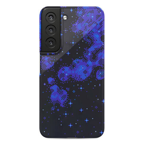 Pixelated Blue Nebula Phone Case