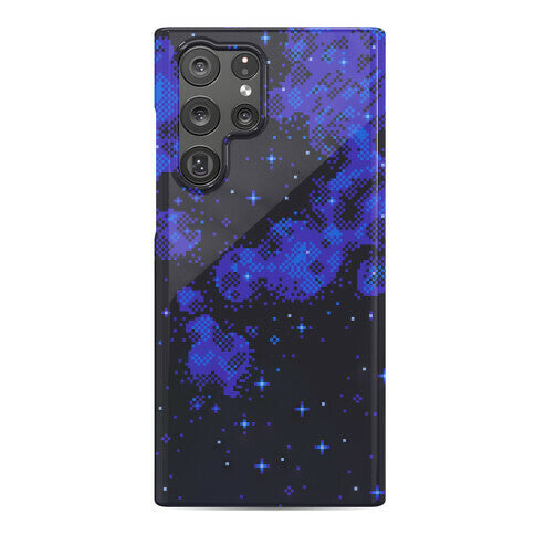 Pixelated Blue Nebula Phone Case