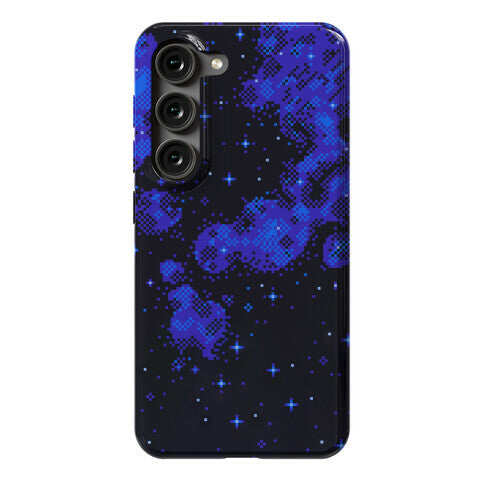 Pixelated Blue Nebula Phone Case