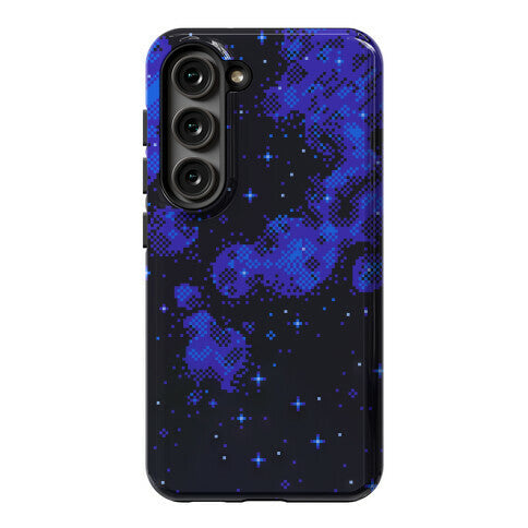 Pixelated Blue Nebula Phone Case