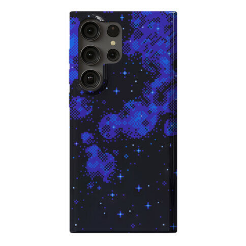 Pixelated Blue Nebula Phone Case