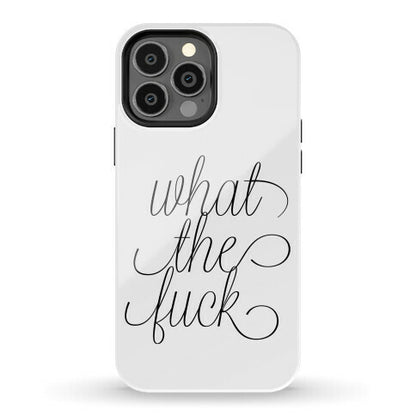 WTF Live Laugh Love Script Parody Phone Case