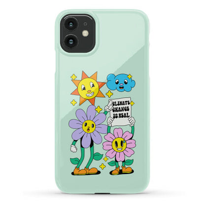 Climate Change Is Real Cartoon Phone Case