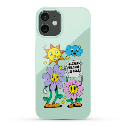 Climate Change Is Real Cartoon Phone Case