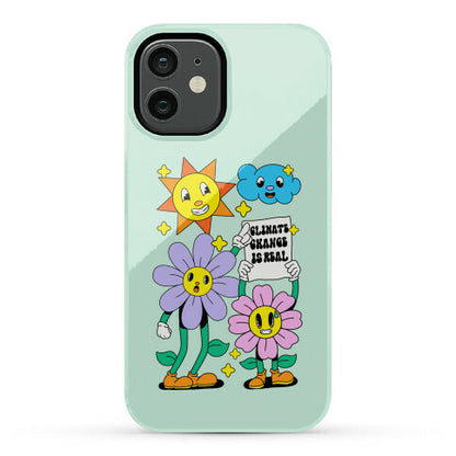 Climate Change Is Real Cartoon Phone Case