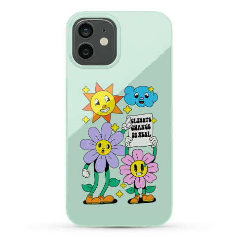 Climate Change Is Real Cartoon Phone Case