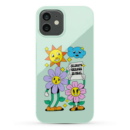 Climate Change Is Real Cartoon Phone Case
