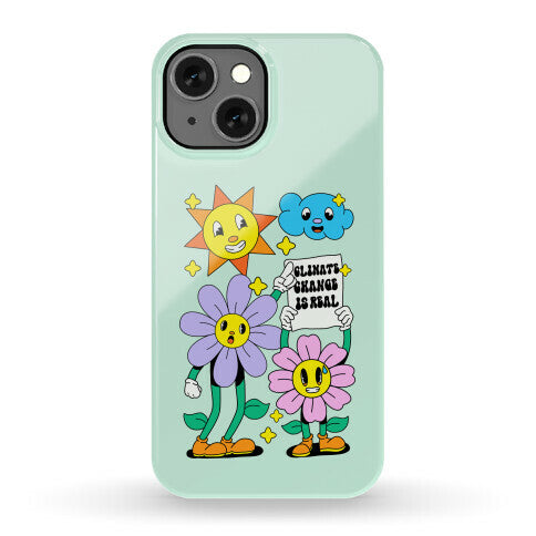 Climate Change Is Real Cartoon Phone Case