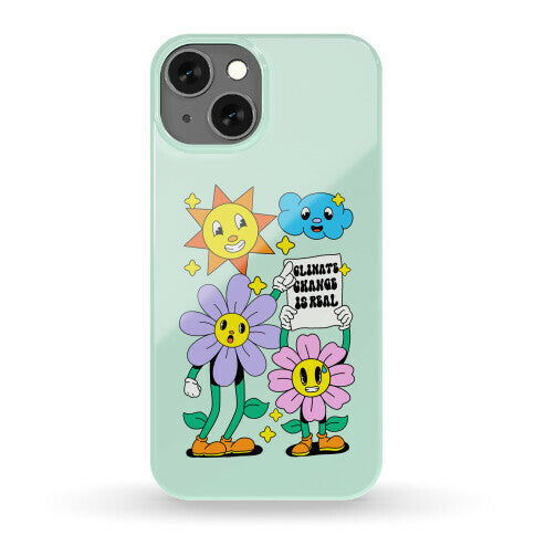 Climate Change Is Real Cartoon Phone Case