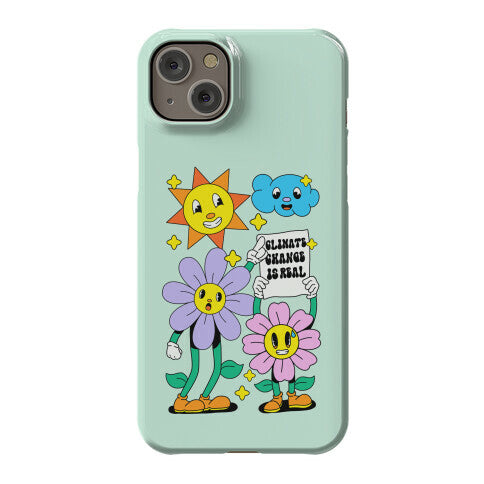 Climate Change Is Real Cartoon Phone Case