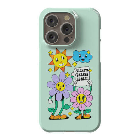 Climate Change Is Real Cartoon Phone Case