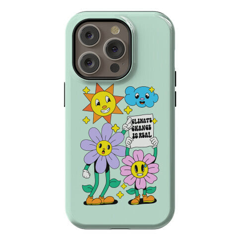 Climate Change Is Real Cartoon Phone Case