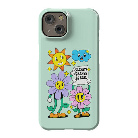 Climate Change Is Real Cartoon Phone Case