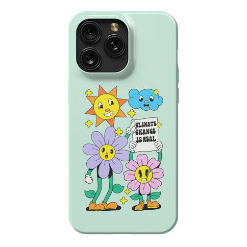 Climate Change Is Real Cartoon Phone Case