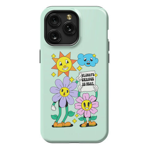 Climate Change Is Real Cartoon Phone Case