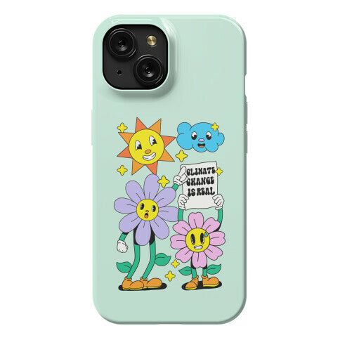 Climate Change Is Real Cartoon Phone Case