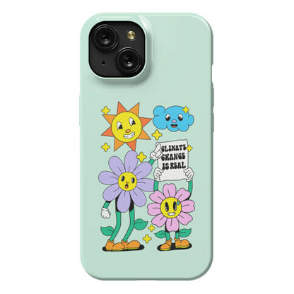 Climate Change Is Real Cartoon Phone Case