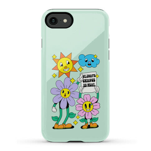 Climate Change Is Real Cartoon Phone Case