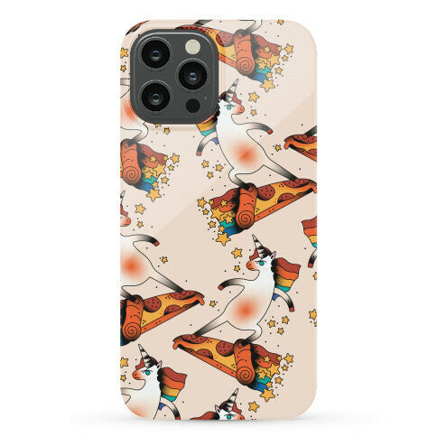 Rad Unicorn Skateboarding a Pizza Tattoo Phone Case