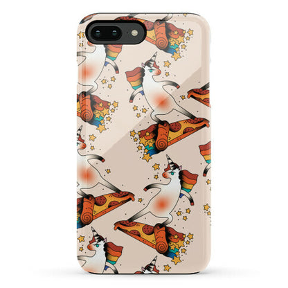 Rad Unicorn Skateboarding a Pizza Tattoo Phone Case