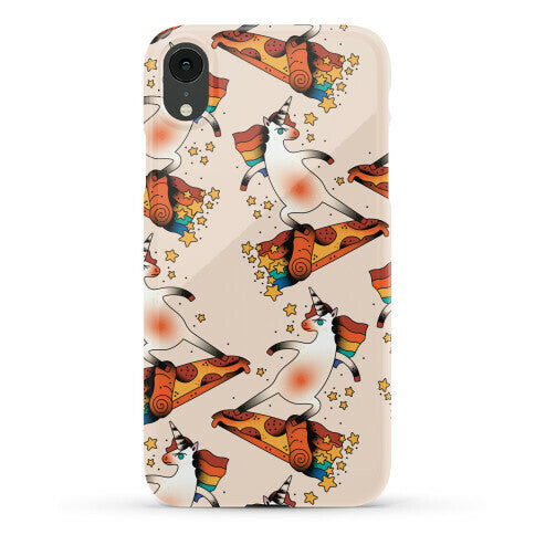 Rad Unicorn Skateboarding a Pizza Tattoo Phone Case