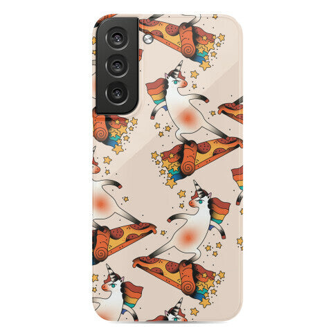 Rad Unicorn Skateboarding a Pizza Tattoo Phone Case